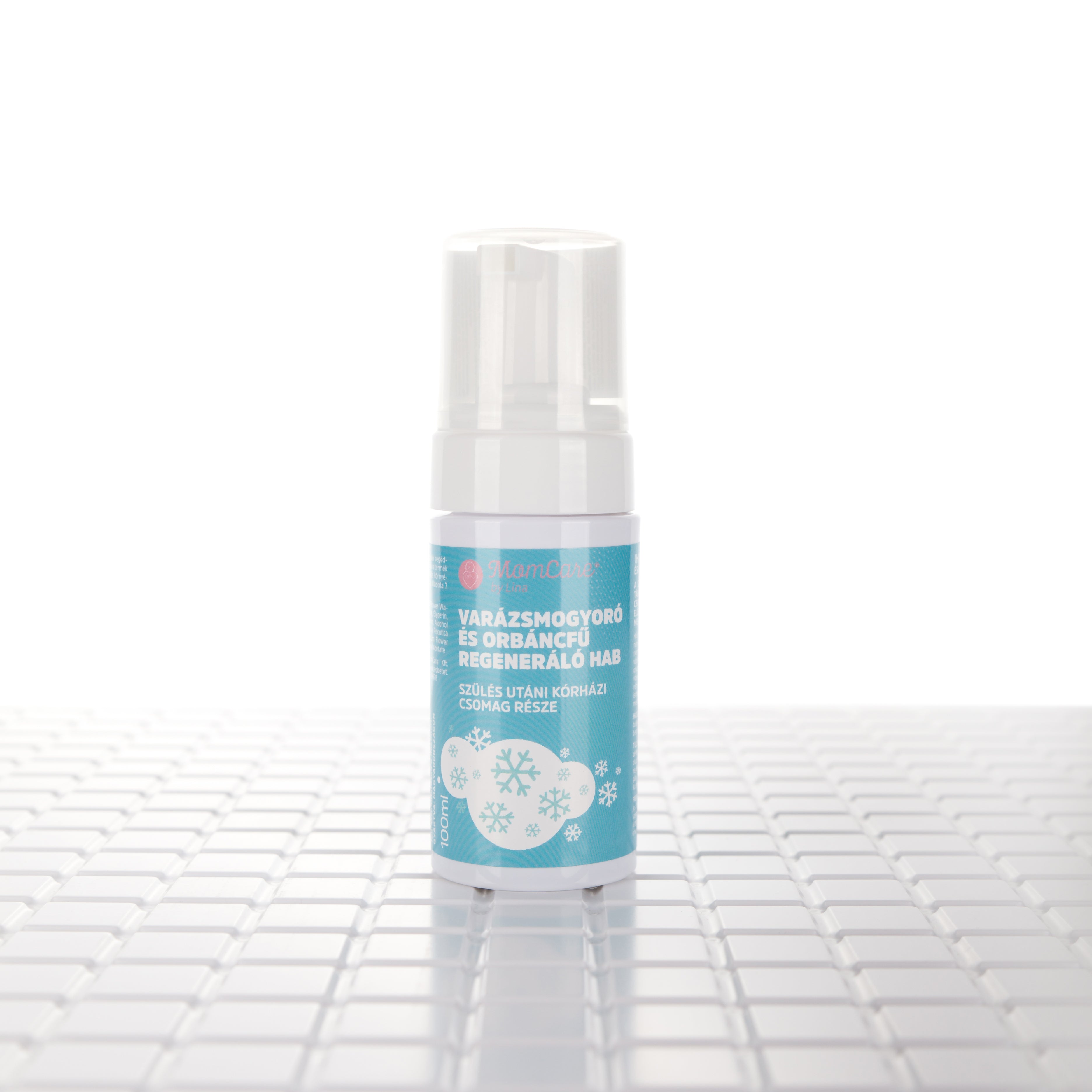 MomCare Varázsmogyoró és Orbáncfű gátregeneráló hab - Perineal Healing Foam with Witch Hazel and St. John’s Wort, 100 ml