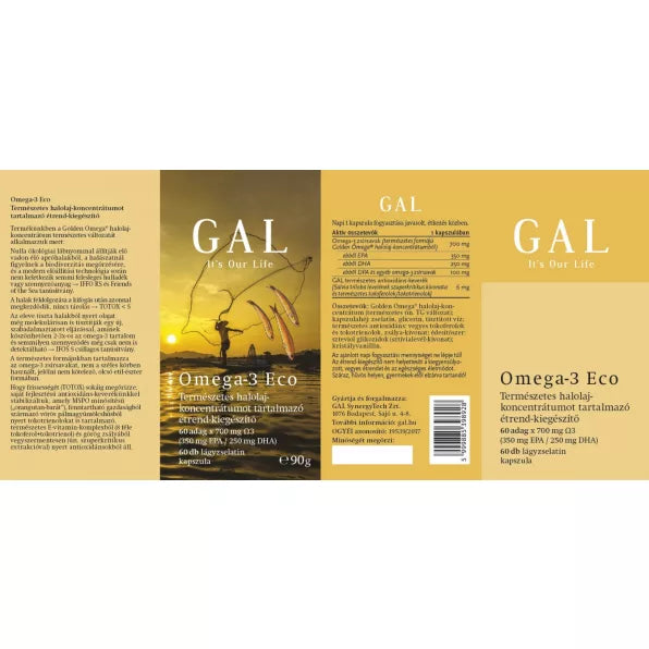 GAL Omega-3 Eco 60 kapszula tiszta és koncentrált halolajformával