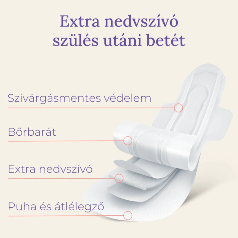 Lansinoh extra nedvszívó szülés utáni betét - O-2 hét - egyesével csomagolt, 10 db