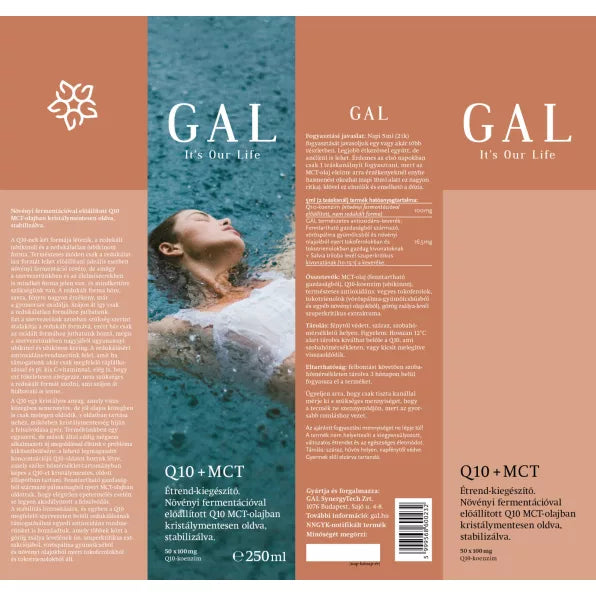 GAL Q10 és MCT 250 ml jól felszívódó Q10 formula