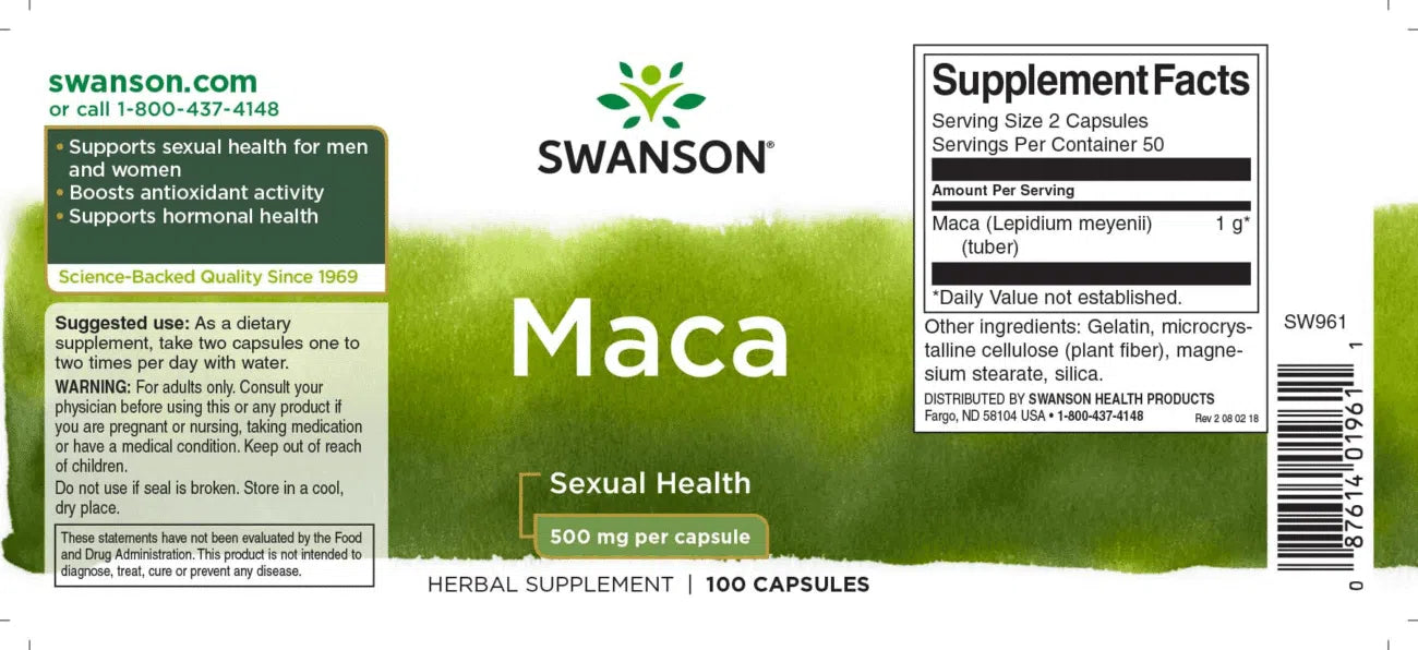 Swanson maca gyökér termékenység támogatásra