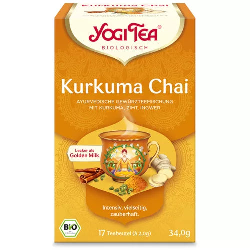 Yogi Tea Kurkuma chai bio tea gyulladáscsökkentő chai kismamáknak