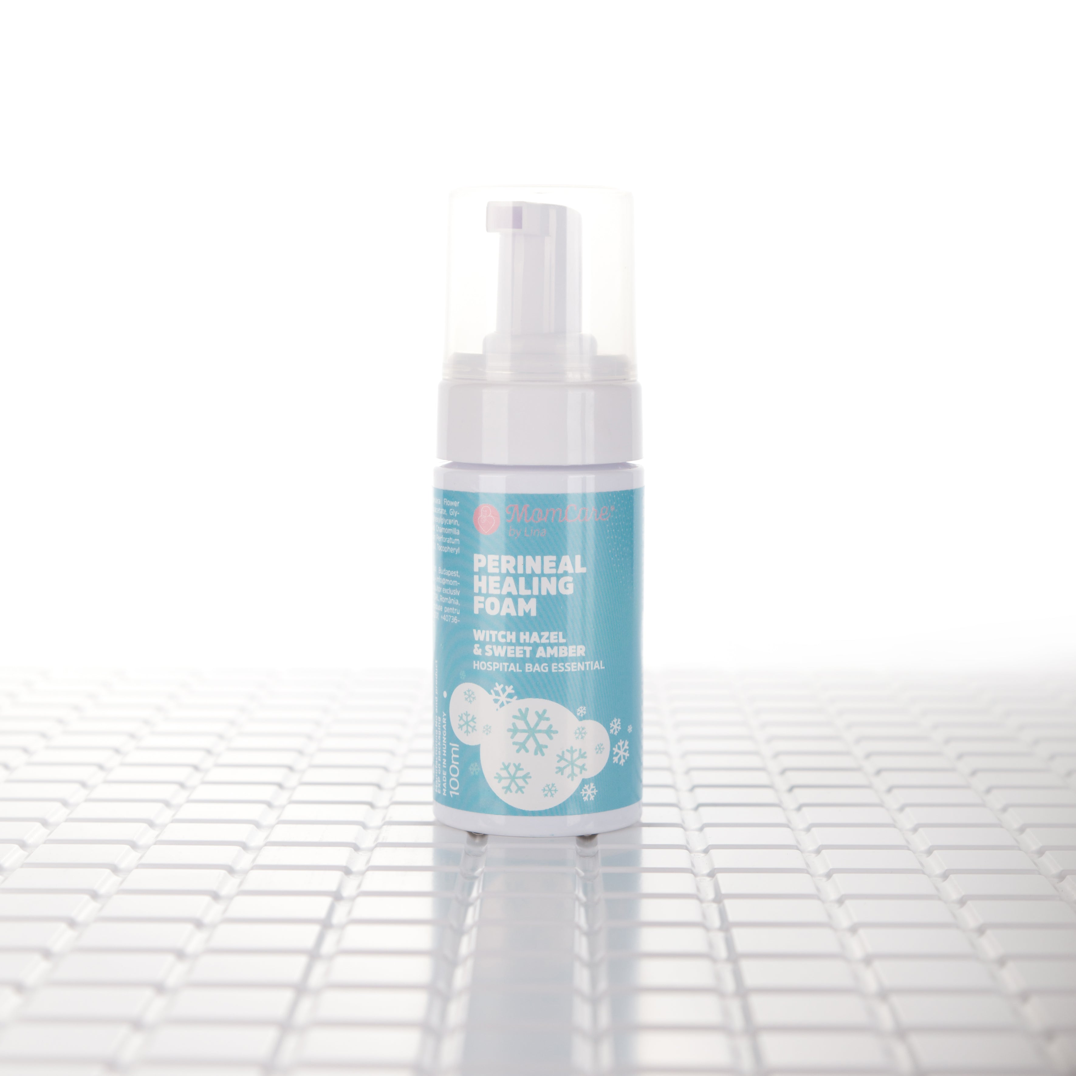 MomCare Varázsmogyoró és Orbáncfű gátregeneráló hab  - Perineal Healing Foam with Witch Hazel and St. John’s Wort, 100 ml