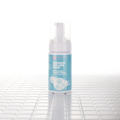 MomCare Varázsmogyoró és Orbáncfű gátregeneráló hab  - Perineal Healing Foam with Witch Hazel and St. John’s Wort, 100 ml