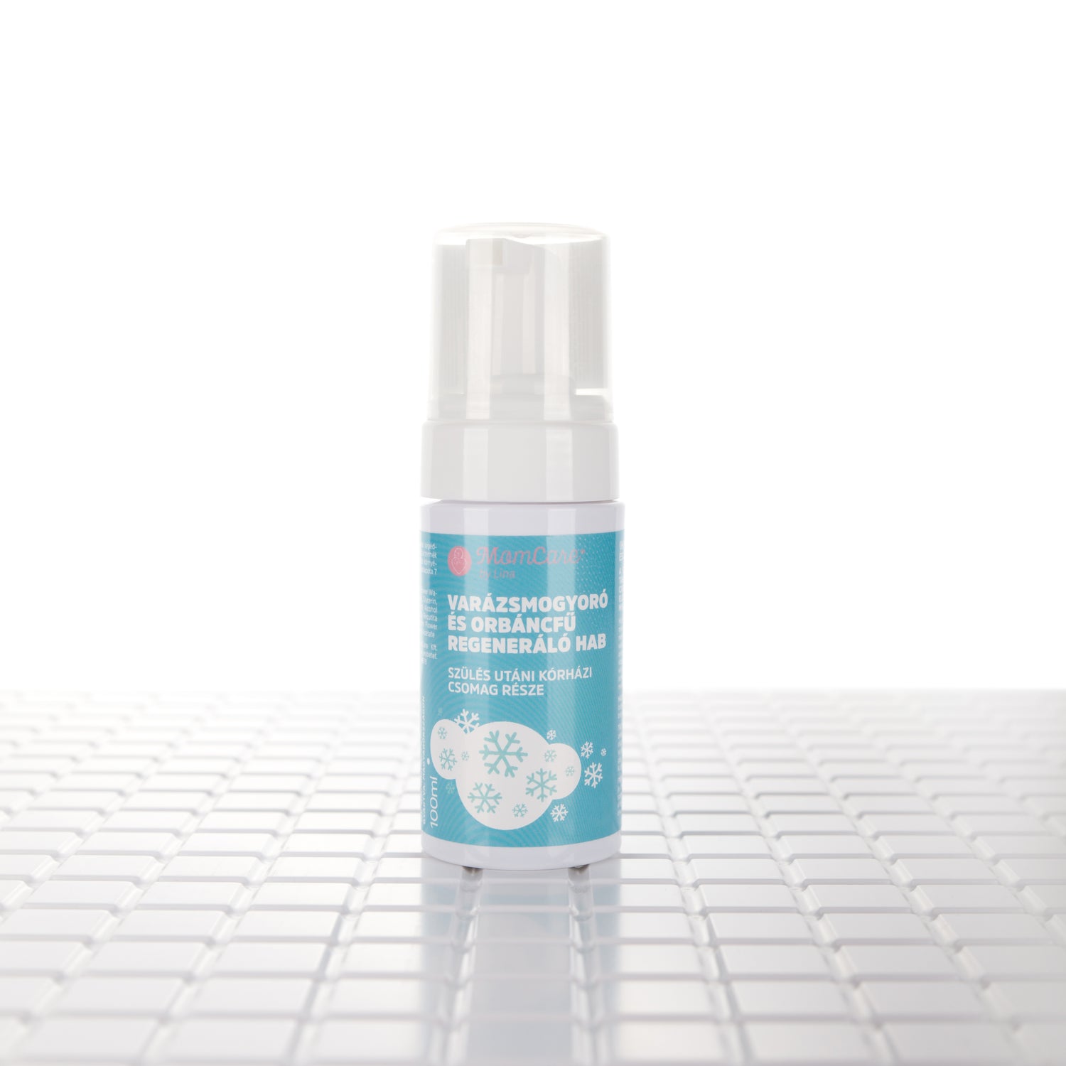 MomCare Varázsmogyoró és Orbáncfű gátregeneráló hab  - Perineal Healing Foam with Witch Hazel and St. John’s Wort, 100 ml