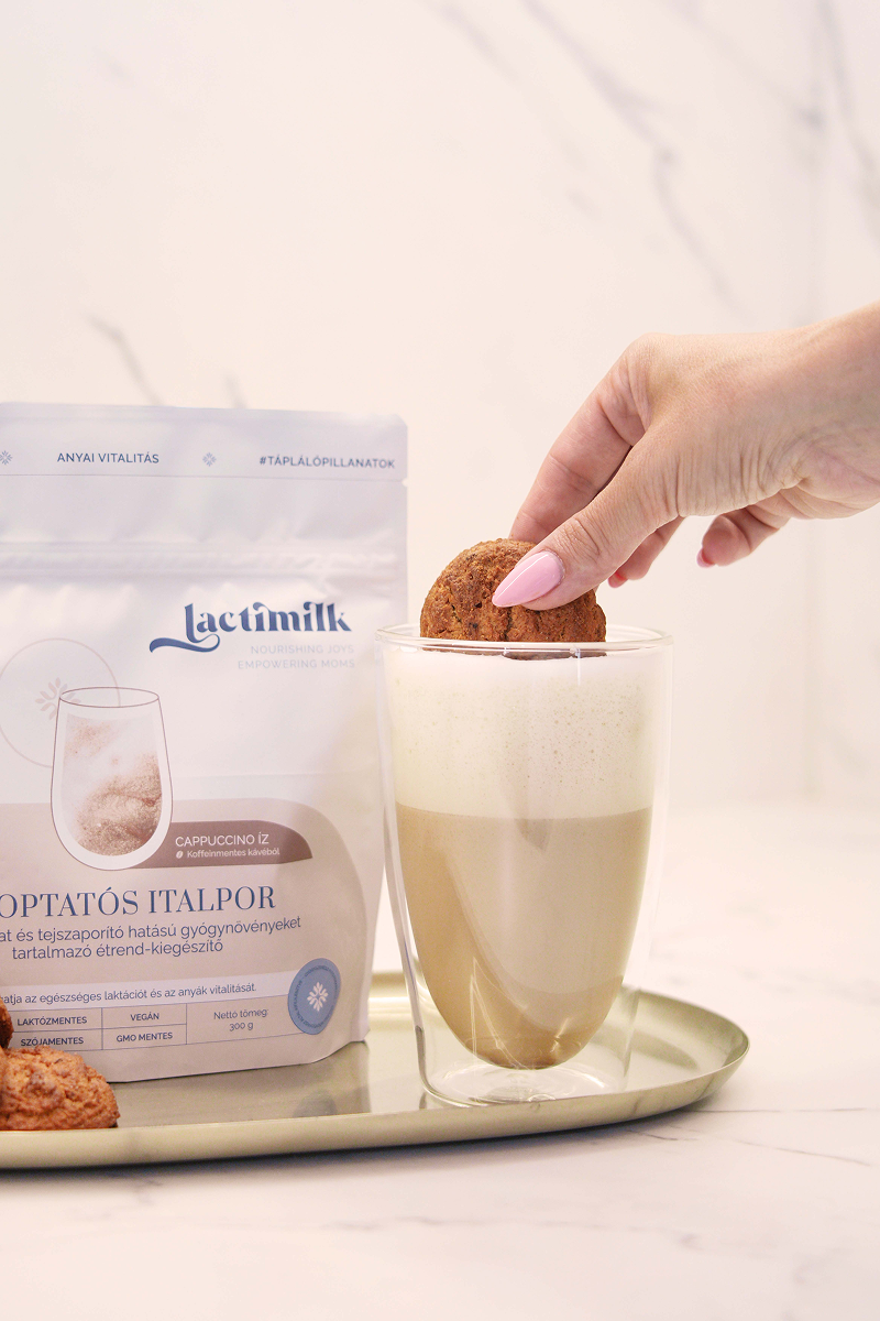 Lactimilk Cappuccino ízű szoptatós italpor - koffeinmentes