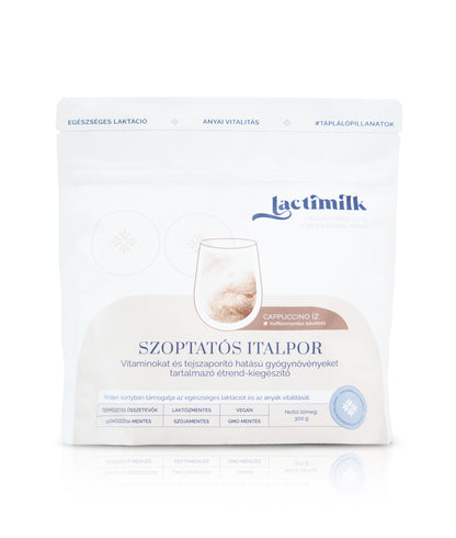 Lactimilk Cappuccino ízű szoptatós italpor - koffeinmentes
