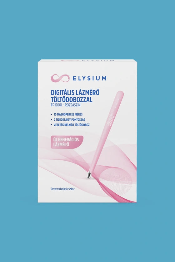 Elysium TP1000 digitális lázmérő töltődobozzal - rózsaszín 1 db