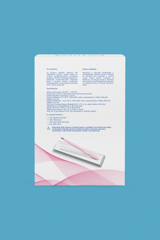 Elysium TP1000 digitális lázmérő töltődobozzal - rózsaszín 1 db