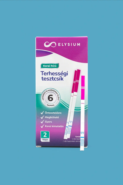 Elysium korai kimutatású terhességi tesztcsík - hCG 10 mIU/ml - 2 db - 1 doboz
