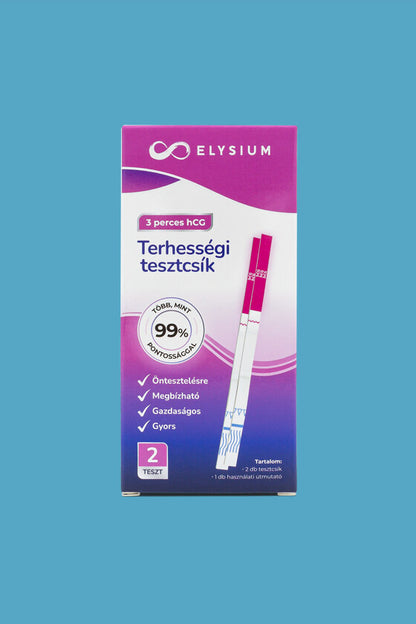 Elysium gyors kimutatású terhességi tesztcsík - hCG 20 mIU/ml - 2 db