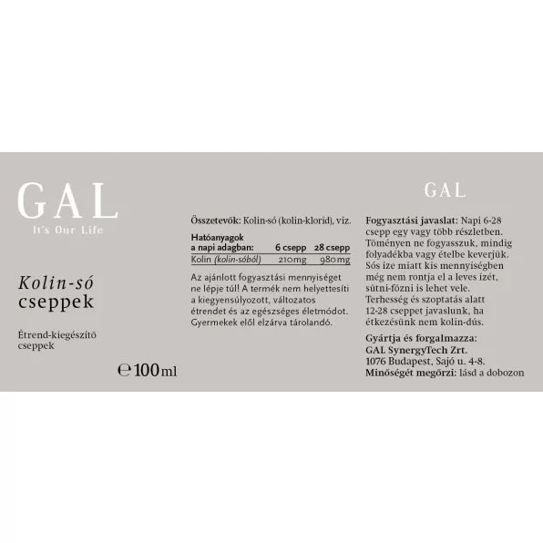 GAL Kolin-só cseppek 100ml
