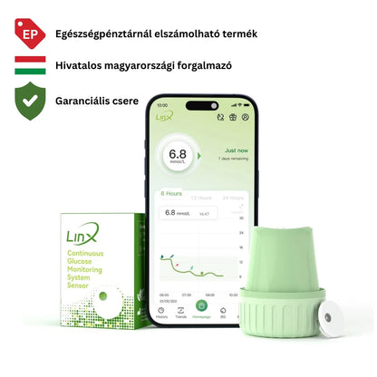 Linx CGM folyamatos vércukorszint monitorozó szenzor