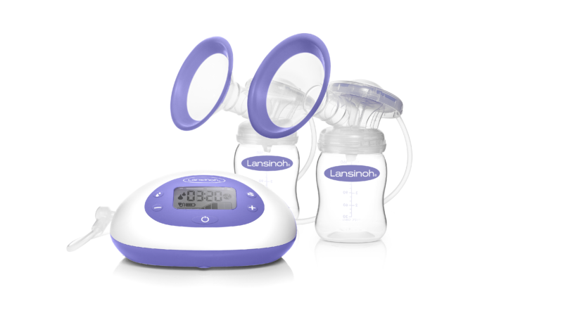 Lansinoh 2 az 1-ben elektromos dupla mellszívó + 2 db 160 ml cumisüveg szettben