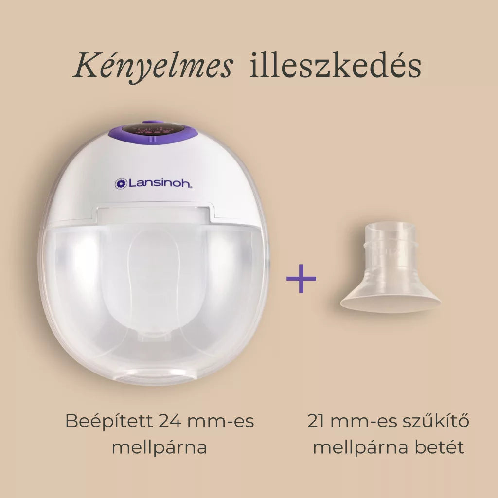 Lansinoh hordható mellszívó-4 fázisú, Egyes + Anyatejtároló zacskó 25 db-os