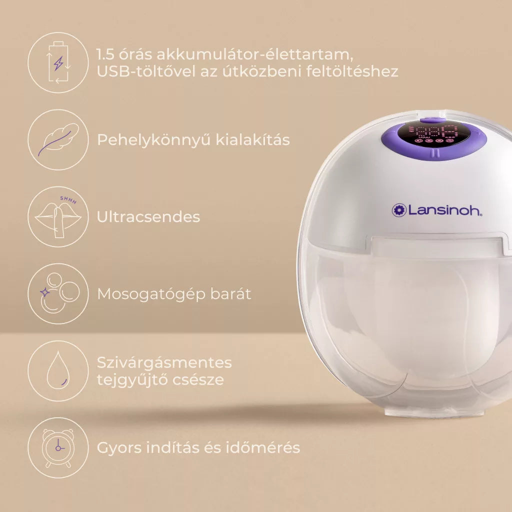 Lansinoh Double hordható mellszívó 4 fázisú