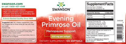 Swanson EVENING PRIMROSE OIL (Ligetszépe olaj)