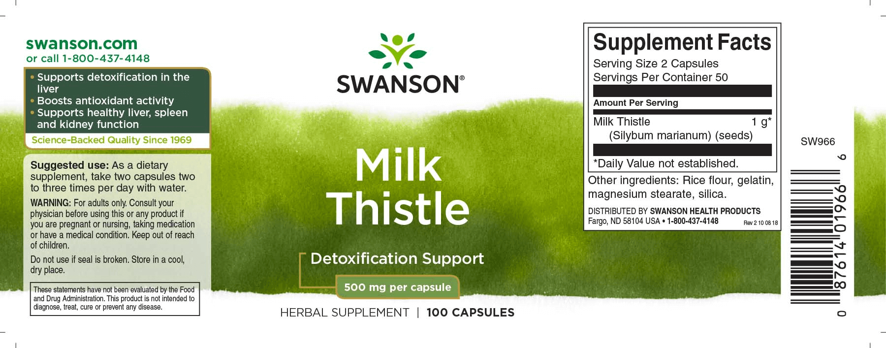 Swanson MILK THISTLE (Máriatövis)