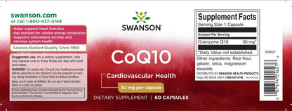 Swanson CoQ10 30mg 60db
