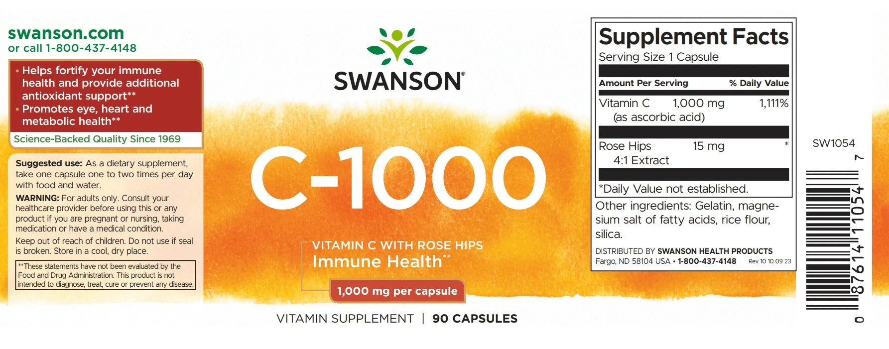 Swanson C-vitamin kapszula terhességi kollagén és immun támogatásra