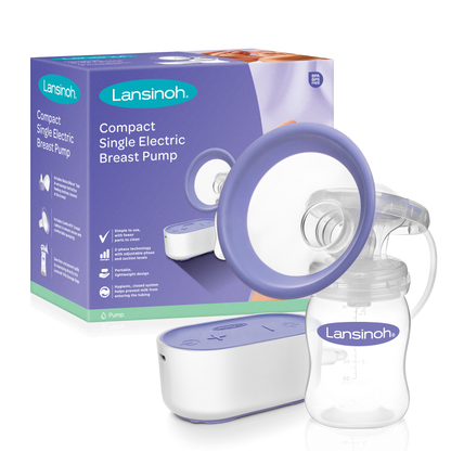 Lansinoh 2 fázisú kompakt elektromos mellszívó + 160ml cumisüveg szettben