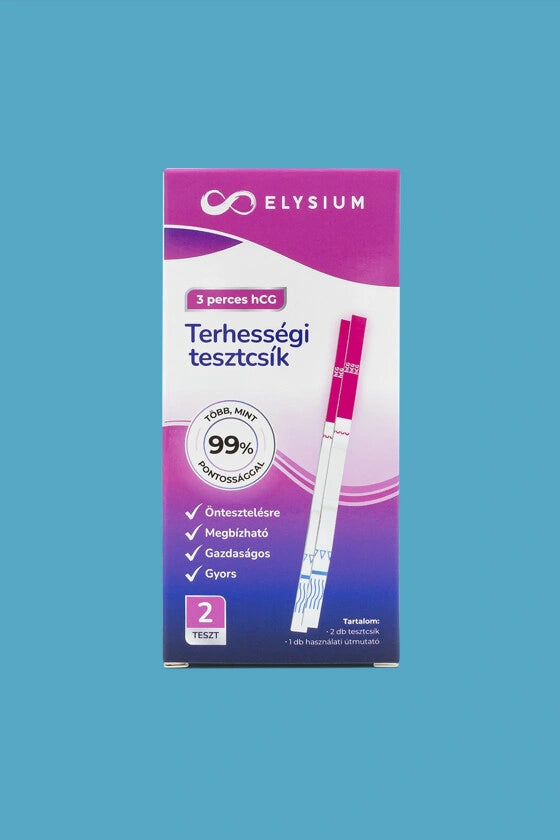 Elysium gyors terhességi tesztcsík hCG 20 mIU/ml 2 db megbízható