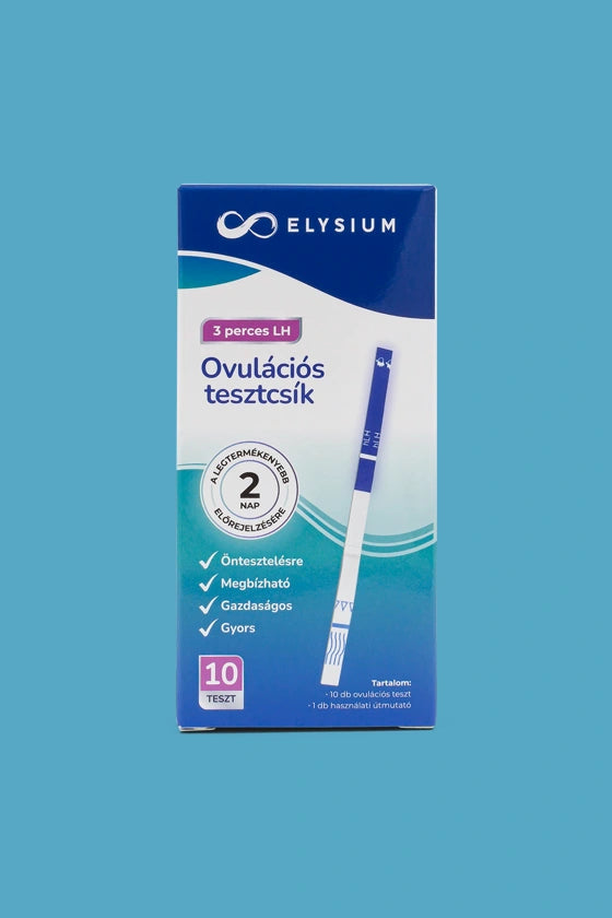 Elysium ovulációs tesztcsík LH 30 mIU/ml 10 db termékeny napok meghatározására