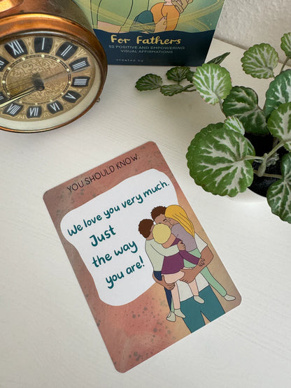 Modern Goddess dad affirmations bonding with newborn