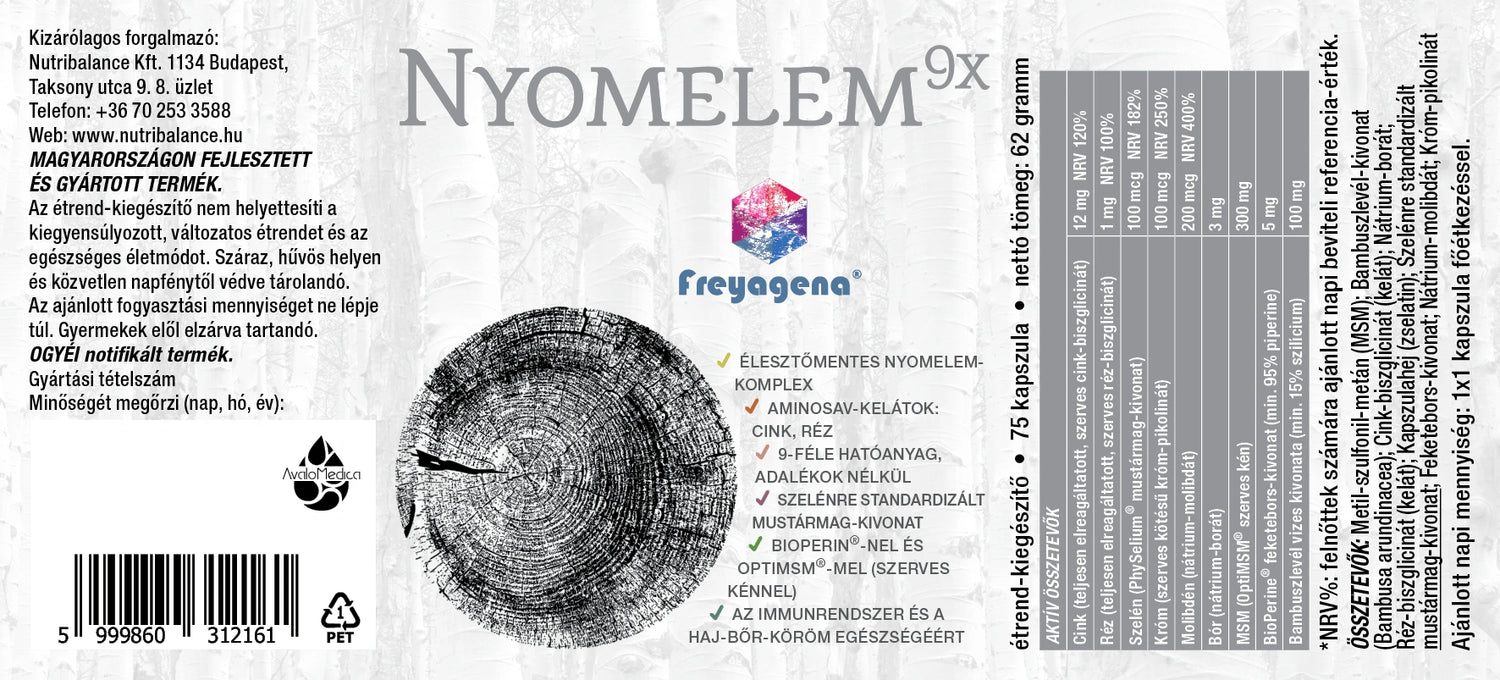 Freyagena 9 mikroelem formula hiányok ellen várandósoknak
