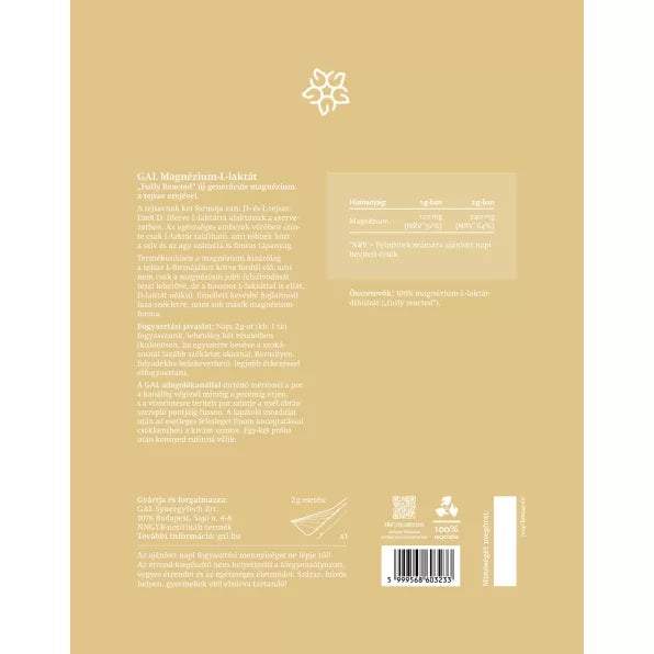 GAL Magnézium-L-laktát por szív agy támogatásra várandósan