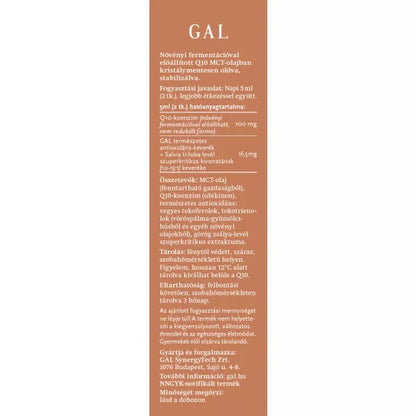 GAL Q10 MCT-vel kombinálva jobb hasznosulásért és energiaszintért