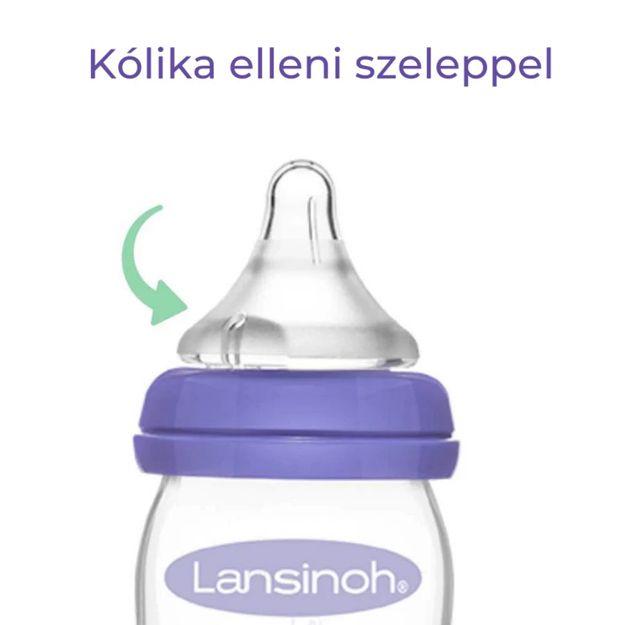 Lansinoh 2 fázisú kompakt elektromos mellszívó + 160ml cumisüveg szettben