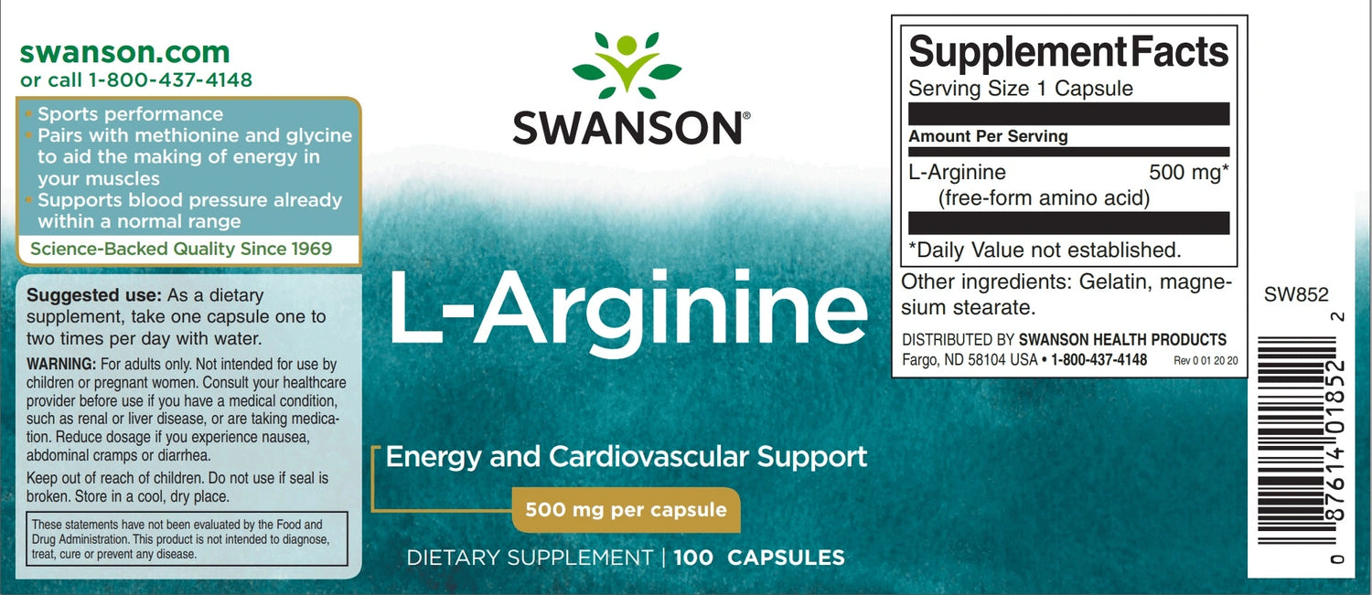 Swanson L-Arginine vérkeringés javításra