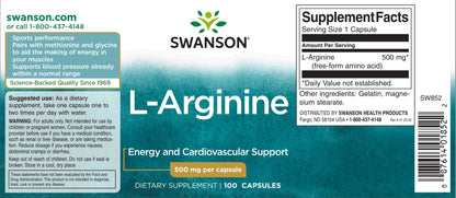 Swanson L-Arginine vérkeringés javításra