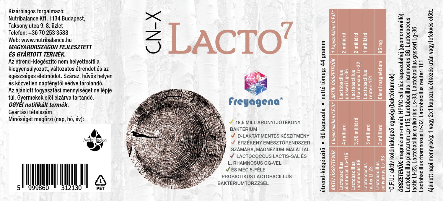 Lacto 7 Freyagena CN-X probiotikum immunerősítés terhességre
