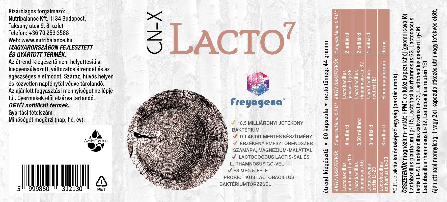 Lacto 7 Freyagena CN-X probiotikum immunerősítés terhességre