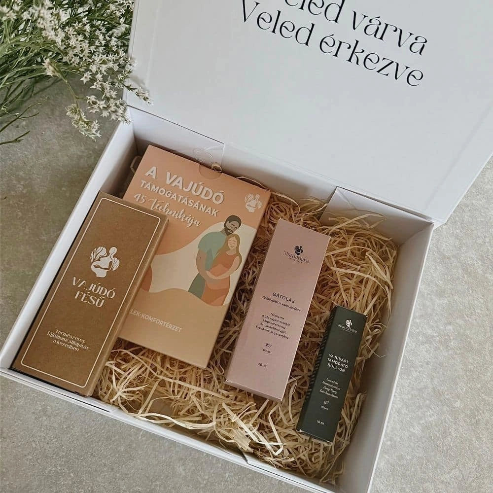 Mamabare szülés csomag gátolajjal fürdősóval vajúdás roll-on