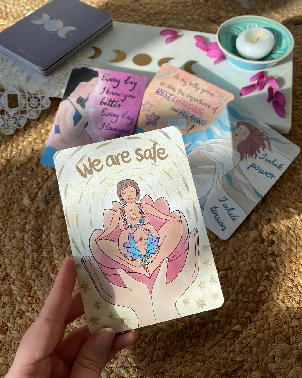Modern Goddess Pregnancy Birth Cards daily affirmations for expecting moms