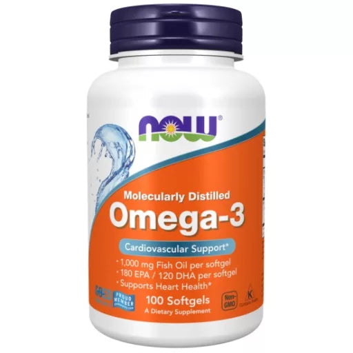 NOW Omega-3 1000mg 100 SGELS szív- és agytámogatásra