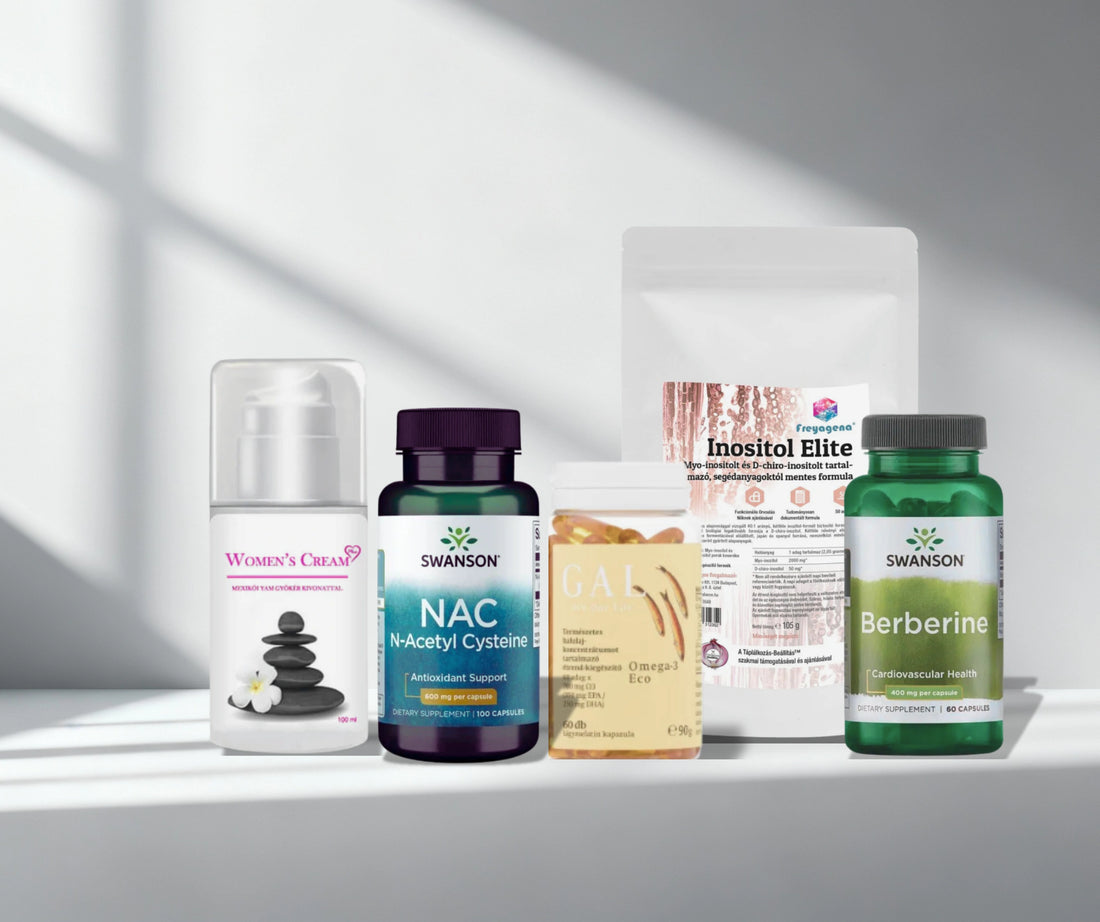 PCOS enyhítő csomag hormonális egyensúlyra