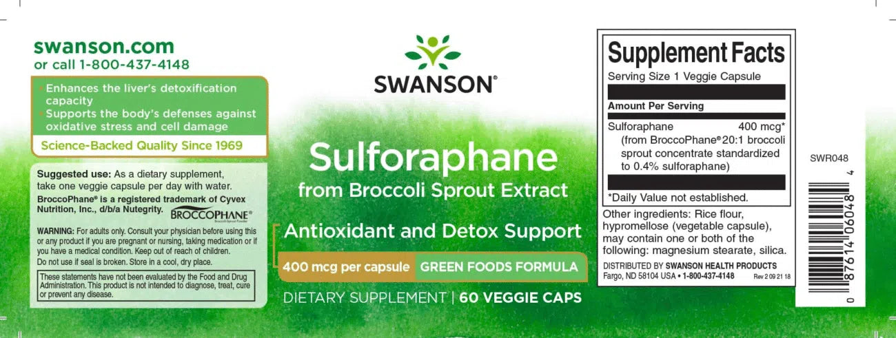 Swanson brokkoli szulforafán detoxikációra