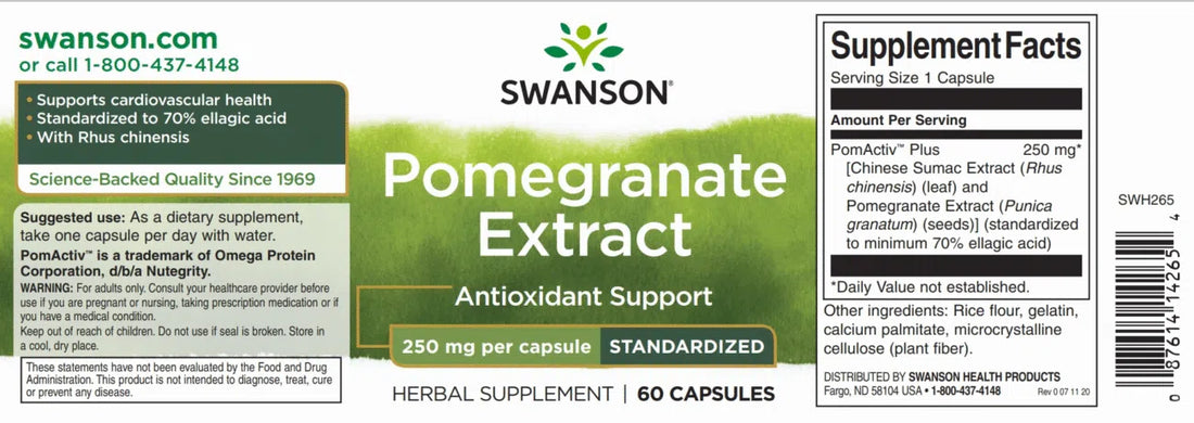 Swanson pomegranate extract antioxidáns kismamáknak